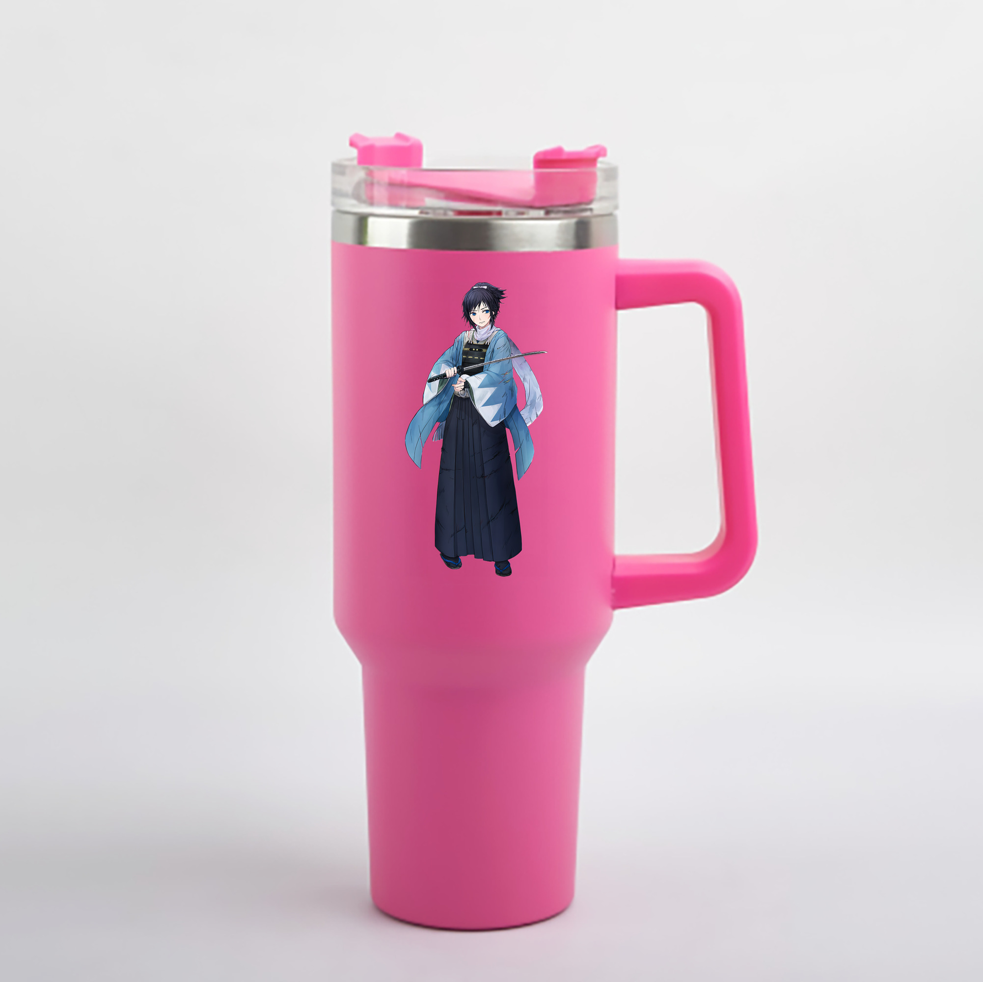 （画像用） 刀剣乱舞 Touken Ranbu 1200mL車用タンブラー - クリスタルステッカー（プラスチックストロー付き）